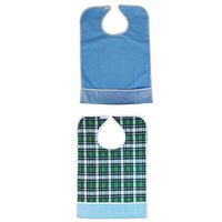 2 Pieces Adult Reusable Eating Bibs Elderly Disability Aid Apron with Catch Pocket Protect Clothes Effectively