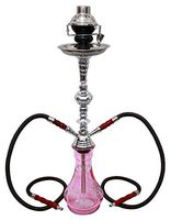 new 2 hose 22" Pink Hookah shisha nargila bars narguile nargile glass water Vase