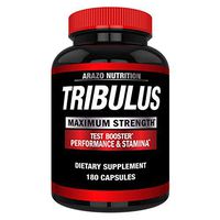 Tribulus Terrestris Extract Powder - Testosterone Booster with Estrogen Blocker - Arazo Nutrition USA - 180 Capsules