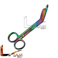 LAJA Imports Bandage Scissors 5.5" with Pocket Clip Ideal for Nurses, EMT, Medic Students Multi Color