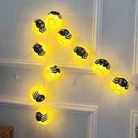Halloween Decoration Lights,Halloween Light Strings Decorative Lantern Light String with 10 LED Lights,Spiders