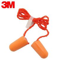 WALLER PAA 3M 1110 Corded Disposable Foam Earplug Noise Reduction Ear Plugs (100 Pairs no Packing Box)
