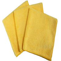 36 Microfiber Towels Size 16 X 16 for Cleaning and Detailing lint Free Scratch Polishing Cloths Free (Sunset Yellow)
