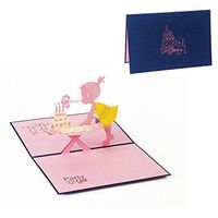 3D Greeting Card Girl's Birthday Greeting Card Christmas Valentine Invitation