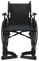 Karman Healthcare 802N-DY-E Aluminum Lightweight Wheelchair with Flip Back Armrests with Elevating Legrests, Black, 16" Seat Width