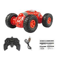 RC Stunt Toy Car Off-Road Twist 2.4G Remote Control Toys Christmas Birthday Gift (Red)