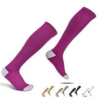 Amvontz Men Women Compression Socks: 20-30mmhg Nylon Lycra Anti DVT Knee High Medical Circula