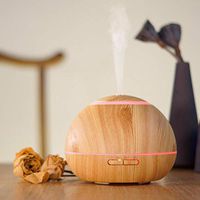 Oil Diffuser, Wood Grain Aromatherapy Diffusers for Essential Oils, Night Light, Waterless Auto off Ultrasonic Aroma Humidifier for Office, Home (300ML)