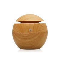 Essential Oil Diffuser, Mini Wood Grain Aroma Aromatherapy Diffuser with Auto Shut-Off FunctionDiffuser, Function and Ultrasonic 130ML Tank Vibrant Changeable Lights, Soothing Mist Automatic Shut