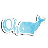 Oh Whale Sticker Pun Stickers Waterbottle Sticker Tumblr Stickers Laptop Stickers Vinyl Stickers