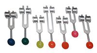 Radical 7 Chakra Weighted Therapy Healing Tuning Forks with Rubber Balls