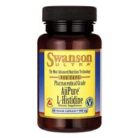 Swanson Amino Acid Ajipure L-Histidine Pharmaceutical Grade 500 Milligrams 60 Veg Capsules