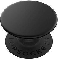 PopSockets: PopGrip with Swappable Top for Phones & Tablets - Aluminum Black
