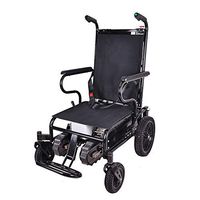 ZXOIHH Folding Electric Stair Climber, Aluminum Alloy Wheelchair for Elderly/Disabled, with ABS System Electromagnetic Brake