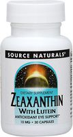 Zeaxanthin with Lutein Source Naturals, Inc. 30 Caps