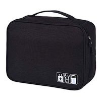/ Travel Cable Organiser Bag, Electronics Accessories Organizer Bag, Universal Carry Travel Gadget Bag for Cables, Power Bank,USB Drive, Charger Hard Disk(Black)