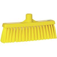 Vikan 31666 Medium Sweep Floor Broom Head, Polypropylene Block, 12-1/4" Polyester Bristle, Yellow