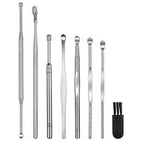 Moligh doll 8 Pcs Ear Pick Earwax Removal Kit, Ear Cleansing Tool Set, Ear Curette Ear Wax Remover Tool with a Cleaning Brush and Storage Box