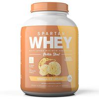 Spartan Whey Delicious Protein Powder, Best Prices and Highest Rated Blend, For Use Before, Between, and After Workouts to Maximize Muscle Protein Synthesis and Muscle Recovery. Supports Satiety. Vanilla Ice Cream 5 lbs