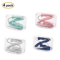 Simply Eco Reusable Silicone Collapsible Straws with 4 Cases