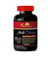 Liver Extract Supplements - Milk Thistle Premium Extract 245 MG - Milk Thistle Bulk Powder - 1 Bottle (60 Capsules)