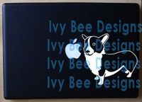 Winston the Corgi -White - Decal for 13" Macbook
