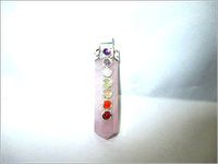 Jet Rose Quartz Point Chakra Pendant 2 inch Approx. Faceted A++ Top Jet International Healing India Crystal Therapy Booklet Chakra Balancing Image is JUST A Reference