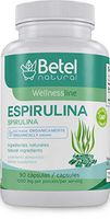Organic Espirulina/Spirulina 90 Capsules by Betel Natural - Protein Packed Nutrition - 1000 mg per Serving