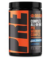 Origin Pre-Workout Complex Complete All-in-One Performance Preworkout Powder (21 Serv, Blue Raspberry)