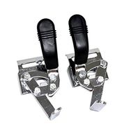 Heavy Duty Chrome Wheelchair Brakes, Wheel Locks (Pair), Side Frame Mount Bolt-On Style for 7/8" Tubing. Fits Most Newer Medline, Drive, E&J, ALCO and Other Manual Wheelchairs