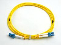 CableJoy LC-LC 9/125 OS1 Duplex Singlemode PVC Fiber Optic Cable, Yellow (5 Meter)