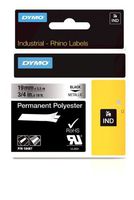 DYMO RhinoPRO Industrial-Strength Permanent Adhesive Fabric Label Tape, 3/4-inch, 18-foot Cassette, Metallized (18487)