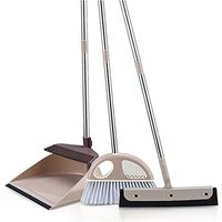 Dust Pan and Broom/Dustpan Cleans Broom Combo Long Handle for Home Kitchen Room Office Lobby Floor Use Upright Stand Up Dustpan Broom Set