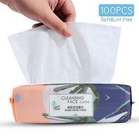 Mirea Soft Dry Wipe, Made of Cotton Only, 100 Count 7.9in*7.9 in Unscented Cotton Tissues for Sensitive Skin