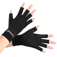 DISUPPO Copper Infused Arthritis Gloves for Women Relieve Pain from Rheumatoid, RSI,Carpal Tunnel, Compression Gloves for Computer Typing, Dailywork, Hands&Joints Pain Relief(Cooper Infusion, Small)