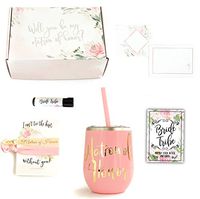Will You be My Matron of Honor Bridesmaid Proposal Box Gift Set (Pink)