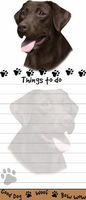 "Chocolate Labrador Magnetic List Pads" Uniquely Shaped Sticky Notepad Measures 8.5 by 3.5 Inches