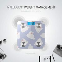 Bluetooth Bluetooth Scales Cartoon Cute White Animalrabbit Scales Weight Body Fat Composition Monitor Analyzer with Smartphone App for Body Management-396 Lbs