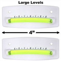 EZ Travel Collection 2-Pack Bubble Graduated Scale Levels Trailer Leveler Large (White)