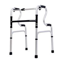 Standard Walker Elderly People, Height Adjustable Folding Aluminum Alloy Pulley Disabled Person Walking Rehabilitation Equipment,Exchangeable Fixed Dual Purpose,WheeledDualPurpose
