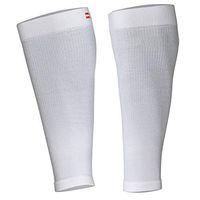 Graduated Calf Compression Sleeves (Solid White 1 Pair, Medium)