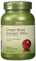 GNC Herbal Plus Grape Seed Extract 100mg, 200 Capsules, Provides Antioxidant Support