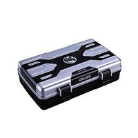 MINRUIGONGMAO Cigar Box, Aviation PC Face Box Body Sealed and Moisturized One-Piece, Suitable for Smokers Cigar Humidor and Cigar Accessories, Silver, Black and Red Optional Cigarette Case