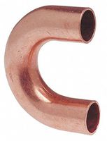 Return Bend, Wrot Copper, C x C, 1/4 In