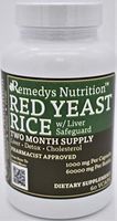 Red Yeast Rice with Liver Safeguard Remedy's Nutrition MEGA Strength 1,000 mg per Capsule/60,000 mg per Bottle Vegan VCaps