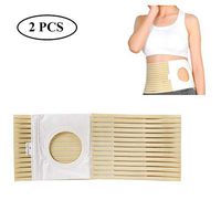 Ostomy Hernia Belt 2Pcs-Abdominal Support Brace-Stoma Binder Waist Girdle for Medical Colostomy Bag,S