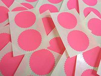 Minilabel 42mm Serrated Edge , Certificate Wafer Company Seal Labels , Stickers For Embossing , Awards & Rewards Magenta
