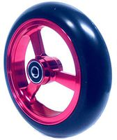 Pair of Frog Legs 5" x 1.4" Caster Wheel with Soft Roll Tire (Purple & Black)