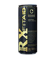 FITAID RX Recovery Blend | Creatine, BCAAs, Glucosamine, Electrolytes, Omega-3s | 100% Clean, Paleo, Vegan & Gluten-Free | No Artificial Flavors or Sweeteners | 12-oz. cans (Pack of 4)