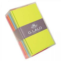 Exacompte Coreale Gift Box 271/03 Summer 40 Cards & Envelopes 3 1/4" x 5 1/4" 4 Assorted Colors Straight-edged cards Tissue Lined Envelopes Clear Box Sold in Package of 2 Gift Boxes